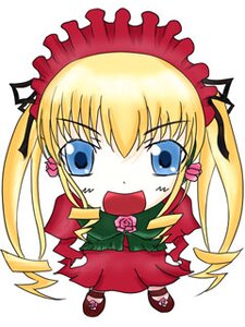 Rating: Safe Score: 0 Tags: 1girl :d blonde_hair blue_eyes blush_stickers chibi dress drill_hair flower full_body image long_hair long_sleeves looking_at_viewer open_mouth pink_rose red_dress rose shinku sidelocks simple_background smile solo twin_drills twintails white_background User: admin