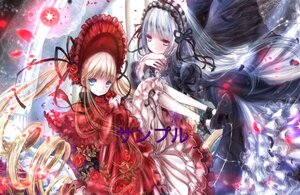 Rating: Safe Score: 0 Tags: 2girls blonde_hair blue_eyes bonnet bow dress flower frills gothic_lolita hairband image lolita_fashion long_hair looking_at_viewer multiple_girls pair petals red_dress red_eyes red_flower red_rose rose shinku silver_hair suigintou twintails very_long_hair User: admin