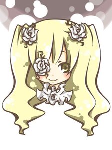 Rating: Safe Score: 0 Tags: 1girl blonde_hair eyepatch flower frills hair_flower hair_ornament image kirakishou long_hair rose smile solo striped vertical_stripes white_flower white_rose User: admin