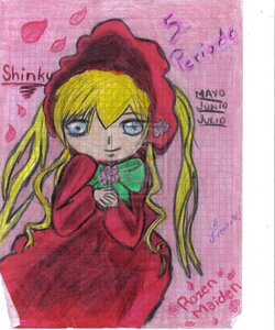 Rating: Safe Score: 0 Tags: 1girl auto_tagged bangs blonde_hair blue_eyes bonnet bow bowtie dress flower green_bow image long_hair long_sleeves looking_at_viewer pink_background red_dress rose shinku smile solo very_long_hair User: admin