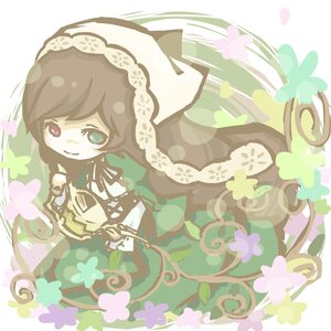 Rating: Safe Score: 0 Tags: 1girl brown_hair bug butterfly dress flower green_dress heterochromia image insect long_hair long_sleeves smile solo suiseiseki User: admin