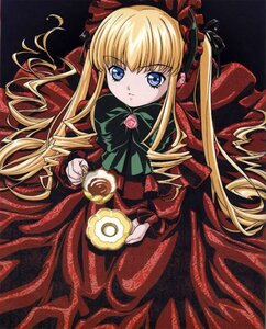 Rating: Safe Score: 0 Tags: 1girl artist_request bangs black_background blonde_hair blue_eyes bonnet bow bowtie cup dress eyebrows eyebrows_visible_through_hair flower green_bow hair_bow holding holding_cup image long_hair long_sleeves looking_at_viewer photoshop_(medium) pink_rose red_dress rose rozen_maiden saucer seiza shinku sidelocks sitting solo tea teacup twintails very_long_hair User: admin
