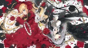 Rating: Safe Score: 0 Tags: 2girls aqua_eyes bad_id bad_pixiv_id black_dress blonde_hair doll_joints dress flower gears hairband hat image joints layered_dress lolita_fashion lolita_hairband long_hair lying multiple_girls on_side pair petals pink_eyes red_dress red_eyes red_flower red_rose rose rose_petals rozen_maiden shinku silver_hair suigintou twintails upside-down very_long_hair white_dress wings yamato_(aoiaoiao921) User: admin
