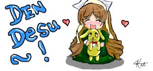 Rating: Safe Score: 0 Tags: 1girl ^_^ blush brown_hair closed_eyes dress head_scarf heart image long_hair solo stuffed_animal suiseiseki white_background User: admin