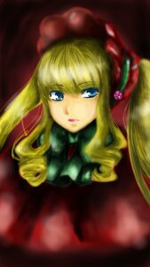 Rating: Safe Score: 0 Tags: 1girl bangs blonde_hair blue_eyes bow drill_hair hat image lips long_hair looking_at_viewer shinku solo User: admin