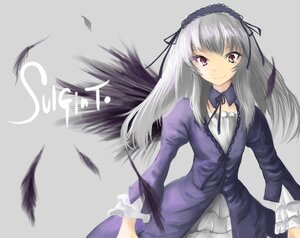 Rating: Safe Score: 0 Tags: 1girl angel_wings black_feathers black_wings detached_collar dress feathered_wings feathers frills hairband image long_hair long_sleeves looking_at_viewer pink_eyes ribbon rose silver_hair simple_background smile solo suigintou wings User: admin