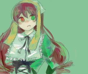 Rating: Safe Score: 0 Tags: 1girl black_ribbon brown_hair dress frills green_background green_dress green_eyes heterochromia image long_hair long_sleeves looking_at_viewer open_mouth red_eyes ribbon simple_background solo suiseiseki upper_body very_long_hair User: admin