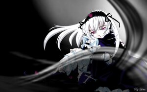 Rating: Safe Score: 0 Tags: 1girl blurry dress flower frills hairband image lolita_hairband long_hair long_sleeves ribbon rose solo suigintou very_long_hair User: admin