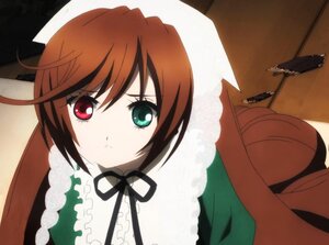 Rating: Safe Score: 0 Tags: 1girl bangs black_ribbon brown_hair closed_mouth dress frills green_eyes heterochromia image long_sleeves looking_at_viewer neck_ribbon red_eyes ribbon solo suiseiseki User: admin