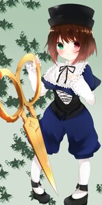 Rating: Safe Score: 0 Tags: 1girl blush brown_hair green_eyes hat heterochromia image leaf long_sleeves looking_at_viewer mary_janes pantyhose red_eyes ribbon shoes short_hair solo souseiseki standing top_hat white_legwear User: admin