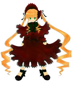 Rating: Safe Score: 0 Tags: 1girl blonde_hair bow bowtie dress drill_hair full_body green_eyes image long_hair long_sleeves looking_at_viewer red_dress shinku shoes simple_background solo standing twin_drills twintails very_long_hair white_background User: admin