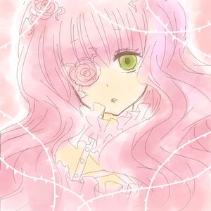 Rating: Safe Score: 0 Tags: 1girl bangs flower frills green_eyes image kirakishou long_hair looking_at_viewer parted_lips pink_background pink_hair pink_theme rose solo sparkle upper_body User: admin