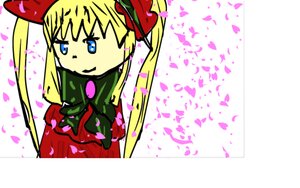 Rating: Safe Score: 0 Tags: 1girl blonde_hair blue_eyes dress image long_hair long_sleeves petals rose_petals shinku solo twintails User: admin