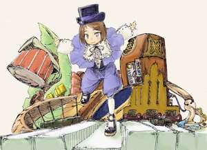 Rating: Safe Score: 0 Tags: 1girl brown_hair dress hat image long_sleeves short_hair smile solo souseiseki standing top_hat white_legwear User: admin