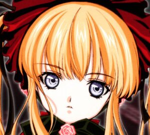 Rating: Safe Score: 0 Tags: 1girl bangs blonde_hair blue_eyes bow face flower image long_hair looking_at_viewer pink_rose portrait red_rose rose shinku solo twintails User: admin