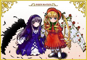 Rating: Safe Score: 0 Tags: 2girls black_wings blonde_hair blue_eyes blush bonnet dress drill_hair flower frills full_body image long_hair long_sleeves looking_at_viewer multiple_girls pair red_dress shinku shoes suigintou very_long_hair wings User: admin