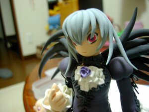Rating: Safe Score: 0 Tags: 1girl 3d black_dress blue_rose blurry blurry_background blurry_foreground depth_of_field doll dress figure flower long_hair long_sleeves looking_at_viewer photo puffy_sleeves red_eyes rose solo suigintou upper_body white_hair wings User: admin