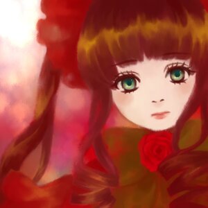 Rating: Safe Score: 0 Tags: 1girl bangs closed_mouth flower green_eyes image looking_at_viewer red_flower red_rose rose shinku simple_background solo upper_body User: admin