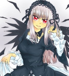 Rating: Safe Score: 0 Tags: 1girl black_dress black_wings dress frilled_sleeves frills hairband image long_hair long_sleeves looking_at_viewer red_eyes ribbon silver_hair solo suigintou wings User: admin