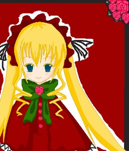 Rating: Safe Score: 0 Tags: 1girl blonde_hair blue_eyes bow dress flower green_bow image long_hair long_sleeves looking_at_viewer pink_flower pink_rose red_dress red_flower red_rose rose shinku simple_background solo twintails User: admin