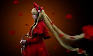 Rating: Safe Score: 0 Tags: 1girl blonde_hair capelet dress flower long_hair petals red_dress rose_petals shinku solo twintails very_long_hair User: admin