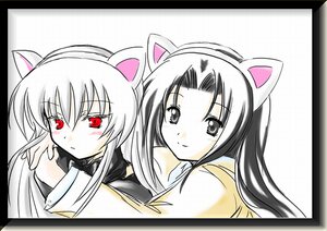 Rating: Safe Score: 0 Tags: 2girls animal_ears black_border blush border cat_ears circle_cut hairband image kakizaki_megu letterboxed long_hair looking_at_viewer multiple_girls red_eyes siblings sisters smile solo suigintou User: admin