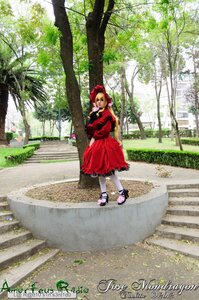 Rating: Safe Score: 0 Tags: 1girl blonde_hair day dress long_sleeves looking_at_viewer nature outdoors red_dress shinku shoes short_hair solo tree white_legwear User: admin