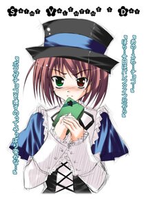 Rating: Safe Score: 0 Tags: 1girl atera blue_dress blush dress green_eyes hat heterochromia holding image long_sleeves looking_at_viewer red_eyes rozen_maiden simple_background solo souseiseki upper_body valentine white_background User: admin