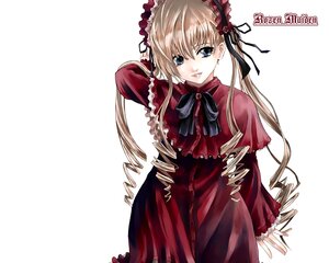 Rating: Safe Score: 0 Tags: 1girl blonde_hair blue_eyes bow dress drill_hair image long_hair long_sleeves looking_at_viewer red_dress shinku simple_background solo twin_drills twintails white_background User: admin