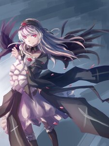 Rating: Safe Score: 0 Tags: 1girl auto_tagged choker dress flower frills hairband image lolita_fashion long_hair long_sleeves looking_at_viewer petals red_eyes rose silver_hair smile solo suigintou wings User: admin