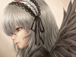 Rating: Safe Score: 0 Tags: 1girl bangs black_ribbon closed_mouth commentary_request eyelashes face frills hairband highres image lips lolita_fashion long_hair portrait profile realistic red_eyes ribbon rozen_maiden silver_hair simple_background solo suigintou tsun_(tsutaya01) wings User: admin