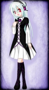 Rating: Safe Score: 0 Tags: 1girl :d black_footwear boots cross-laced_footwear dress full_body hairband image knee_boots long_hair long_sleeves looking_at_viewer open_mouth red_eyes smile solo standing suigintou white_hair User: admin