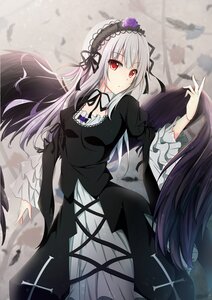 Rating: Safe Score: 0 Tags: 1girl bad_id bad_pixiv_id bangs black_dress black_feathers black_hairband black_ribbon black_wings blurry blurry_background closed_mouth detached_collar doll_joints dress expressionless eyebrows_visible_through_hair feathered_wings feathers flower frilled_hairband frilled_sleeves frills gothic_lolita hair_ribbon hairband highres image joints juliet_sleeves lolita_fashion lolita_hairband long_hair long_sleeves looking_at_viewer neck_ribbon puffy_sleeves purple_flower purple_rose red_eyes ribbon rose rozen_maiden shiina_kuro sidelocks silver_hair solo suigintou very_long_hair white_hair wide_sleeves wings User: admin