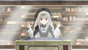 Rating: Safe Score: 0 Tags: 1girl bangs black_dress black_ribbon blurry blurry_background closed_mouth depth_of_field dress eyebrows_visible_through_hair frills hairband hands_up image lolita_fashion long_hair long_sleeves looking_at_viewer red_eyes ribbon silver_hair solo suigintou User: admin