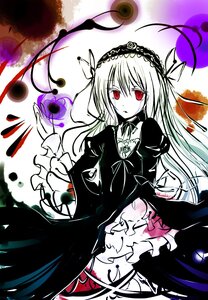 Rating: Safe Score: 0 Tags: 1girl black_dress black_ribbon dress flower frills hairband image juliet_sleeves lolita_hairband long_hair long_sleeves looking_at_viewer puffy_sleeves red_eyes ribbon rose solo suigintou very_long_hair wings User: admin