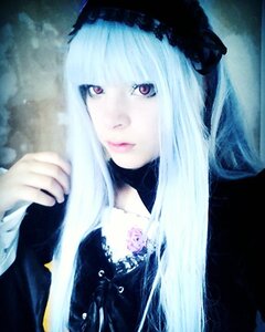 Rating: Safe Score: 0 Tags: 1girl bangs closed_mouth dress flower lips long_hair looking_at_viewer purple_eyes rose solo suigintou upper_body white_hair User: admin