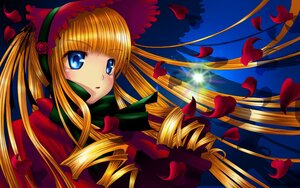 Rating: Safe Score: 0 Tags: 1girl bangs blonde_hair blue_eyes bonnet bow dress drill_hair flower image long_hair long_sleeves looking_at_viewer petals rose rose_petals shinku sidelocks solo twintails upper_body very_long_hair User: admin