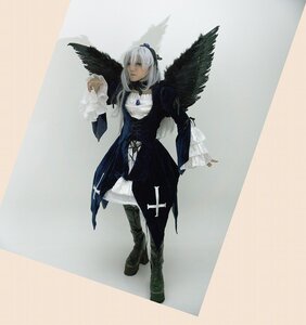 Rating: Safe Score: 0 Tags: 1girl bangs bird black_wings boots dress feathered_wings feathers full_body long_sleeves solo standing suigintou wings User: admin