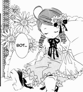 Rating: Safe Score: 0 Tags: 1girl ahoge bloomers blush dress drill_hair flower frills greyscale image kanaria long_sleeves monochrome solo twin_drills User: admin