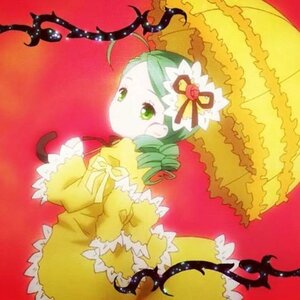 Rating: Safe Score: 0 Tags: 1girl dress drill_hair flower frills green_eyes green_hair holding_umbrella image kanaria long_sleeves parasol red_background ribbon simple_background sleeves_past_wrists solo twin_drills umbrella yellow_dress User: admin