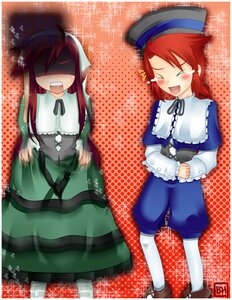 Rating: Safe Score: 0 Tags: 2girls blush closed_eyes dress hat image lolita_fashion long_hair multiple_girls open_mouth pair pantyhose red_hair short_hair smile souseiseki suiseiseki tears white_legwear User: admin