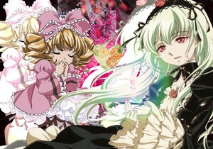 Rating: Safe Score: 0 Tags: 2girls blonde_hair bow closed_eyes dress drill_hair flower frills hairband hina_ichigo hinaichigo image long_hair long_sleeves multiple_girls pair pink_bow red_eyes ribbon rose shinku silver_hair suigintou twin_drills twintails User: admin