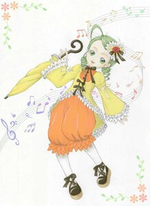 Rating: Safe Score: 0 Tags: 1girl beamed_eighth_notes beamed_sixteenth_notes dress drill_hair eighth_note flower full_body green_eyes green_hair hair_ornament image kanaria long_sleeves musical_note pantyhose quarter_note ribbon shoes solo staff_(music) striped treble_clef twin_drills umbrella white_legwear User: admin
