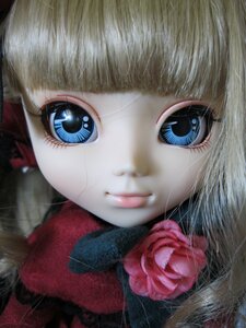 Rating: Safe Score: 0 Tags: 1girl bangs blue_eyes close-up closed_mouth doll eyelashes face flower lips looking_at_viewer portrait red_flower red_scarf rose shinku short_hair smile solo User: admin