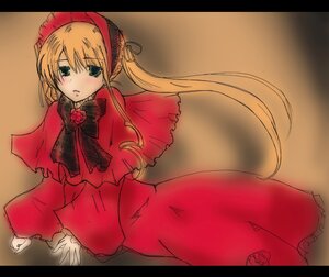 Rating: Safe Score: 0 Tags: 1girl black_border blonde_hair blush bonnet bow bowtie capelet dress flower green_eyes image letterboxed long_hair long_sleeves looking_at_viewer red_dress rose shinku solo twintails very_long_hair User: admin