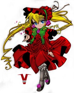 Rating: Safe Score: 0 Tags: 1girl black_footwear blonde_hair bloomers blue_eyes bonnet bow bowtie dress flower full_body green_bow image long_hair long_sleeves looking_at_viewer pantyhose pink_flower pink_rose red_capelet red_dress rose shinku shoes solo twintails underwear white_background User: admin