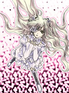 Rating: Safe Score: 0 Tags: 1girl blonde_hair boots cross-laced_footwear dress eyepatch flower frills hair_flower hair_ornament image kirakishou long_hair long_sleeves rose solo very_long_hair white_dress white_rose yellow_eyes User: admin