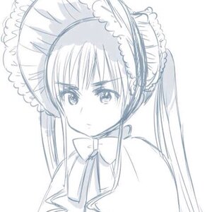 Rating: Safe Score: 0 Tags: 1girl blue_theme bonnet closed_mouth eyebrows_visible_through_hair hairband image lolita_fashion lolita_hairband long_hair looking_at_viewer monochrome shinku simple_background sketch solo twintails white_background User: admin