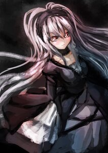 Rating: Safe Score: 0 Tags: 1girl black_dress choker dress frills hairband image long_hair long_sleeves looking_at_viewer red_eyes solo suigintou very_long_hair User: admin