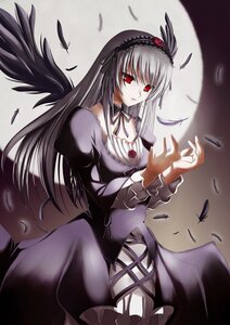 Rating: Safe Score: 0 Tags: 1girl ashita_yaru bird black_feathers black_ribbon black_wings commentary_request dress feathered_wings feathers flower frills hairband image juliet_sleeves lolita_hairband long_hair long_sleeves looking_at_viewer moon puffy_sleeves red_eyes ribbon rozen_maiden silver_hair solo suigintou wings User: admin